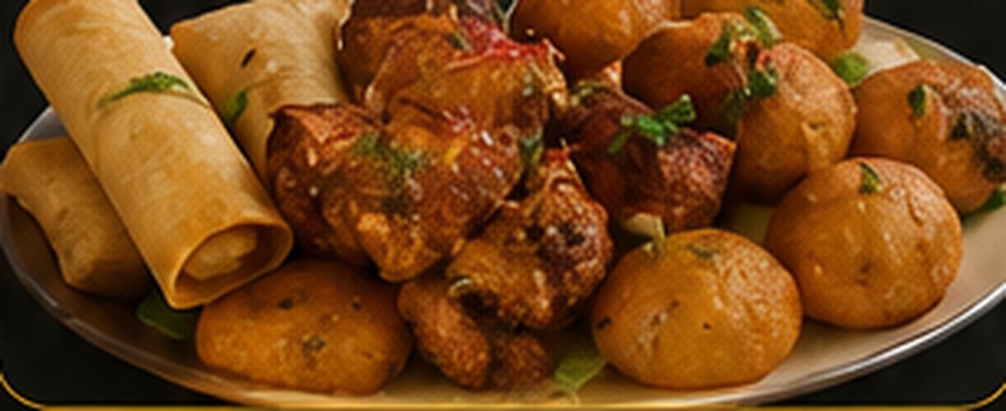 Standard Pack — 2 Samosas, 2 Spring Rolls, 5 Puffpuff, 1 Chicken Cutout